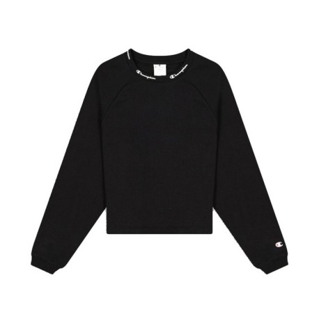 Champion Felpa Crop Top Nero Donna