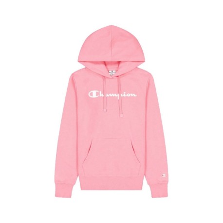 Champion Felpa Logo Basic Rosa Donna