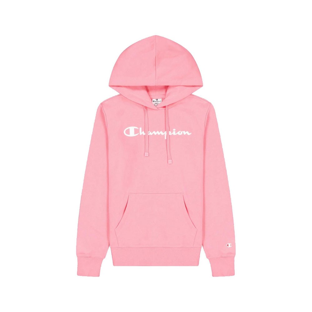 Champion Felpa Logo Basic Rosa Donna L