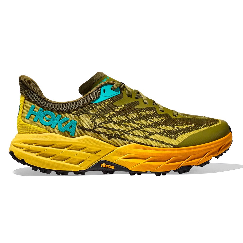 Hoka Speedgoat 5 Verde Giallo - Scarpe Trail Running Uomo EUR 42 2/3 / US 9