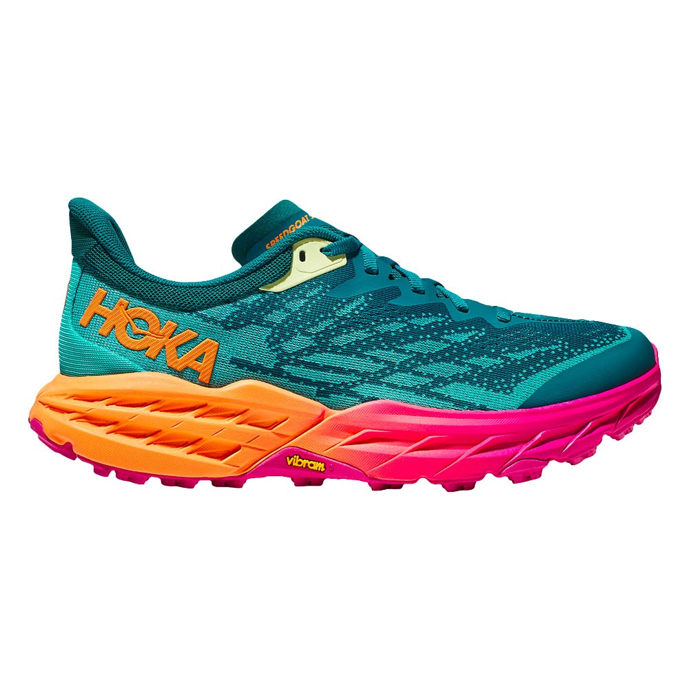 Hoka Speedgoat 5 Verde Rosa - Scarpe Trail Running Uomo EUR 41 1/3 / US 8