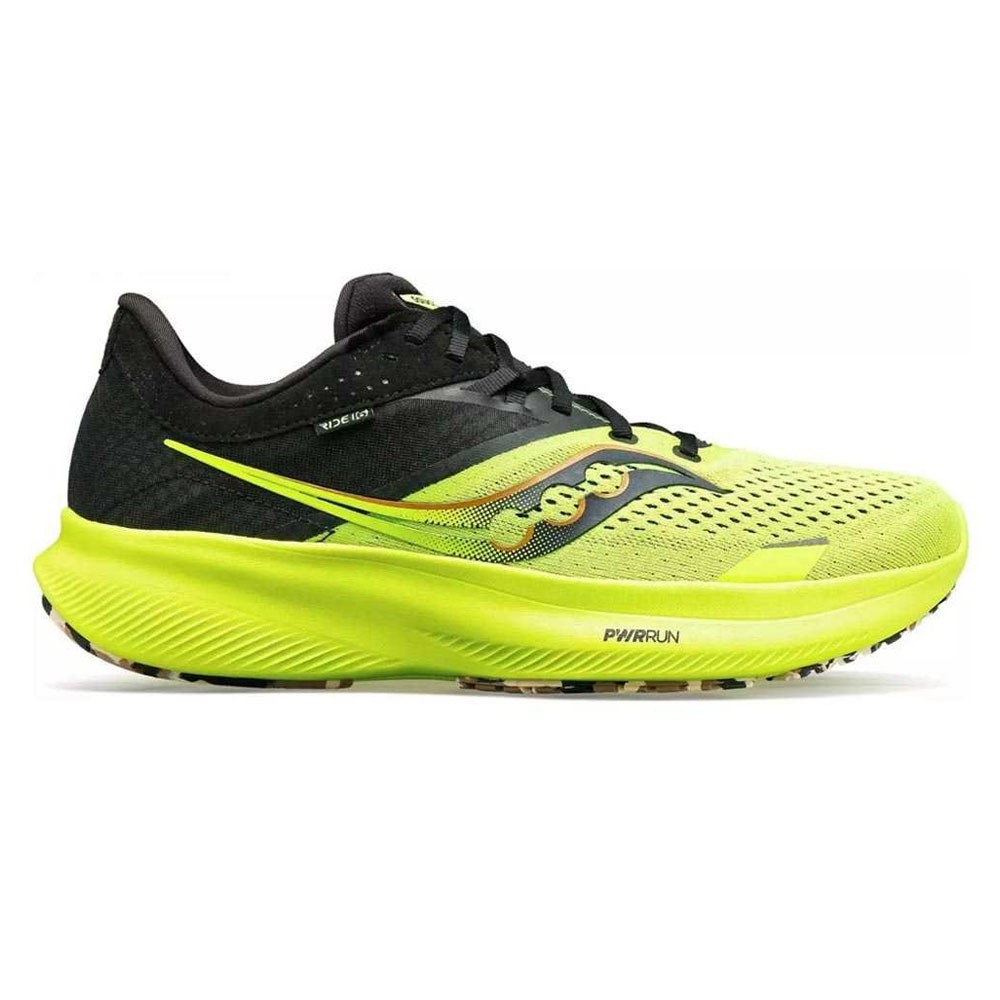 Saucony Ride 16 Nero Giallo Fluo - Scarpe Running Uomo EUR 41 / US 8