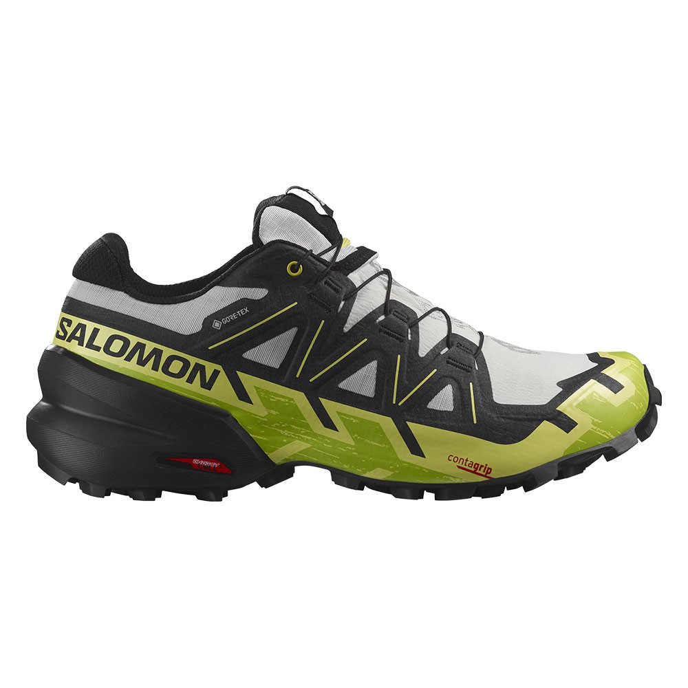 Salomon Speedcross 6 GORE-TEX Bianco Nero Giallo - Scarpe Trail Running Uomo EUR 43 1/3 / UK 9