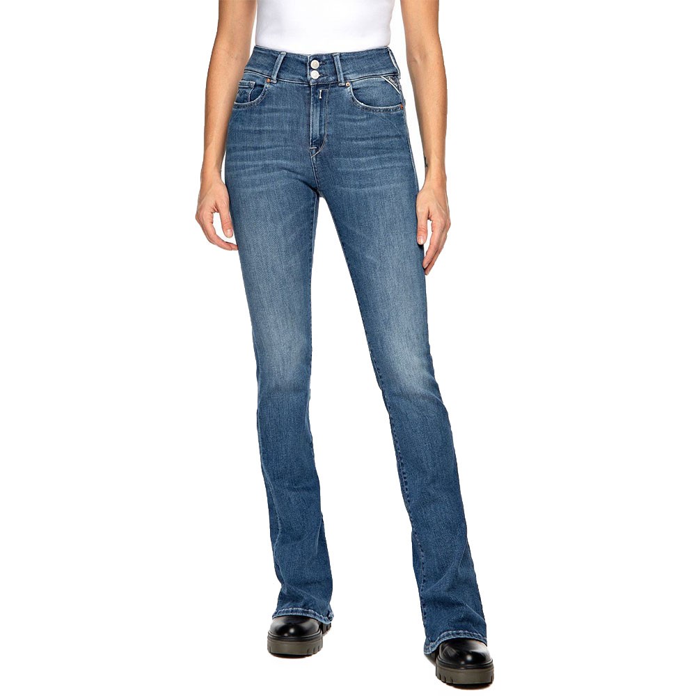 Image of Replay Jeans Zampa New Luz Flare Blu Donna 30/30