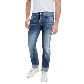 Replay Jeans Anbass Slim Regular Blu Medio Uomo