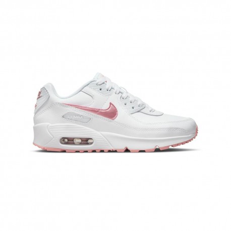 Nike Air Max 90 Ltr Gs Bianco Rosa - Sneakers Bambina