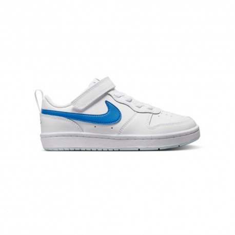 Nike Court Borough Low 2 Ps Bianco Blu - Sneakers Bambino