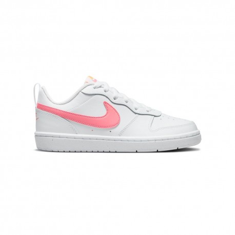 Nike Court Borough Low 2 Gs Bianco Corallo - Sneakers Bambina