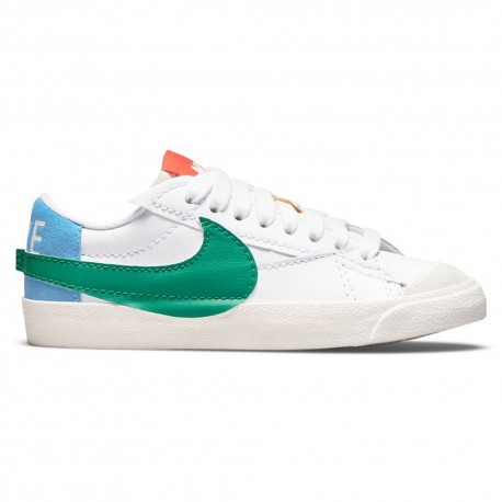 Nike Blazer Low 77 Jumbo Bianco Azzurro Ross - Sneakers Donna
