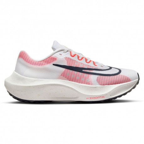 Nike Zoom Fly 5 Bianco Obsidian-Bright Crimson - Scarpe Running Uomo