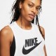 Nike Canottiera Logo Bianco Donna