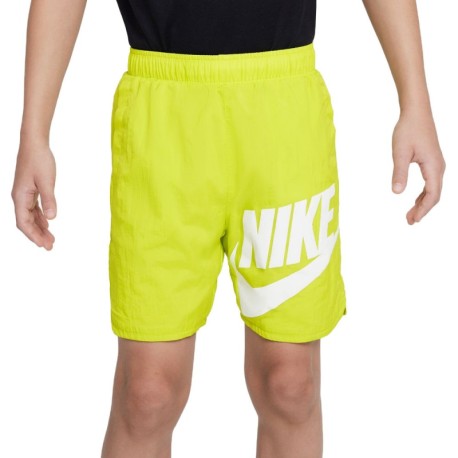 Nike Shorts Wovent Logo Lime Bambino