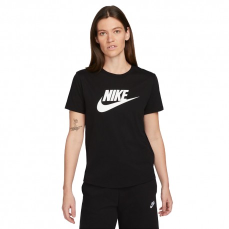 Nike T-Shirt Logo Nero Donna