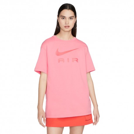 Nike T-Shirt Air Over Corallo Donna