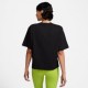 Nike T-Shirt Logo Crop Nero Donna