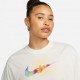 Nike T-Shirt Logo Crop Bianco Donna