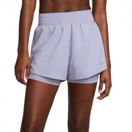 Nike Shorts Sportivi 2In 1 Lilla Donna