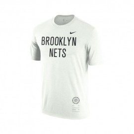 Nike T-Shirt Basket Nba Nets Bp Bianco Nero Uomo