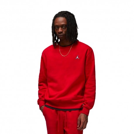 Nike Felpa Jordan Girocollo Logo Piccolo Rosso Uomo