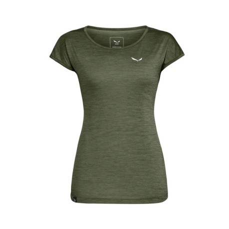 Salewa Maglia Trekking Puez Melange Dark Olive Mealnge Donna