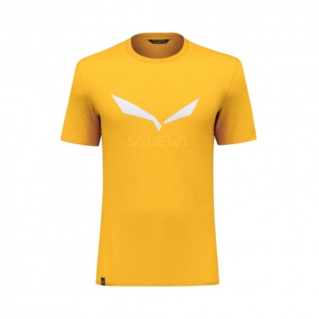 Salewa Maglia Trekking Solidlogo Dry Oro Melange Uomo