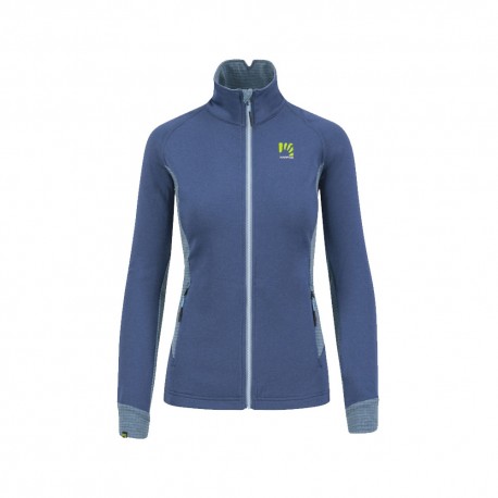 Karpos Felpa In Pile Pizzocco Evo Vintage Indigo Spring Lake Donna