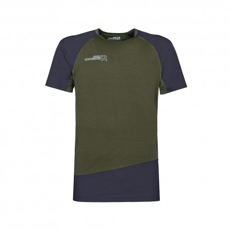 Rock Experience Maglia Trekking Merlin Olive Night Blue Night Uomo