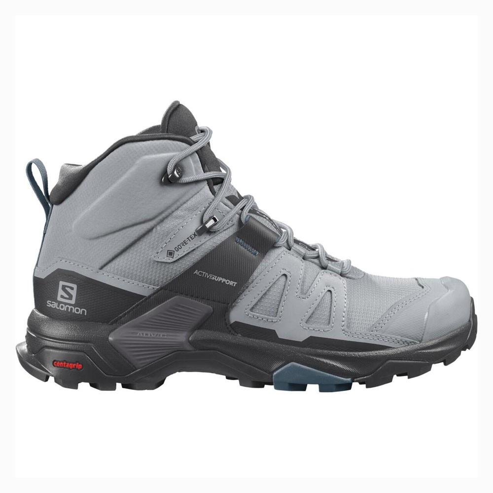 Salomon Ultra Mid 4 GORE-TEX Quarry Nero Grigio - Scarpe Trekking Donna EUR 41 1/3 / UK 7,5