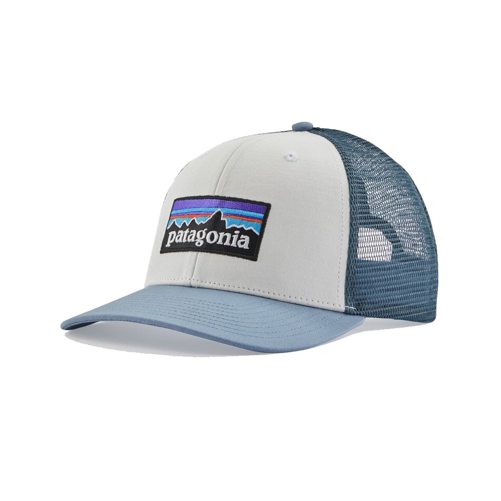 Patagonia Cappello Trekking P-6 Logo Trucker Bianco Grigio Azzurro