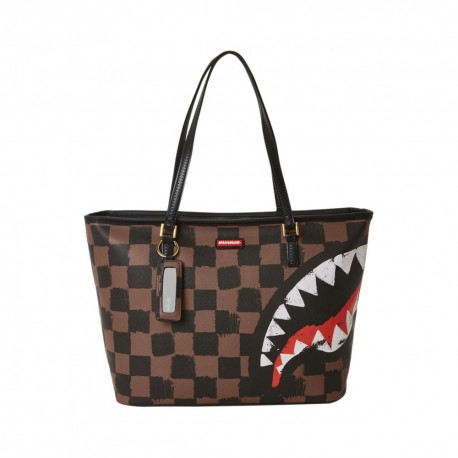 Sprayground Borsa Tote Shark In Paris Marrone