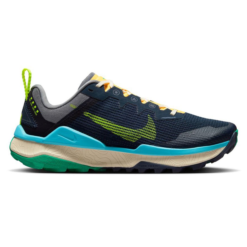 Nike React Wildhorse 8 Blu Grigio Verde - Scarpe Trail Running Donna EUR 41 / US 9,5