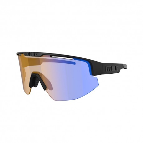 Bliz Matrix Small Occhiali Sportivi – Bianco Opaco Con Lenti A Specchio Blu – Per Ciclismo E Sci