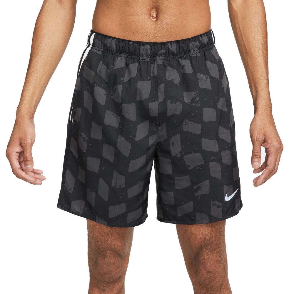 Nike Pantaloncini Running Df Challenger Dye 7 Nero Reflective Argento Uomo L