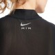 Nike Crop Top Running Df Air Nero Bianco Donna