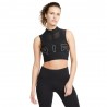 Nike Crop Top Running Df Air Nero Bianco Donna