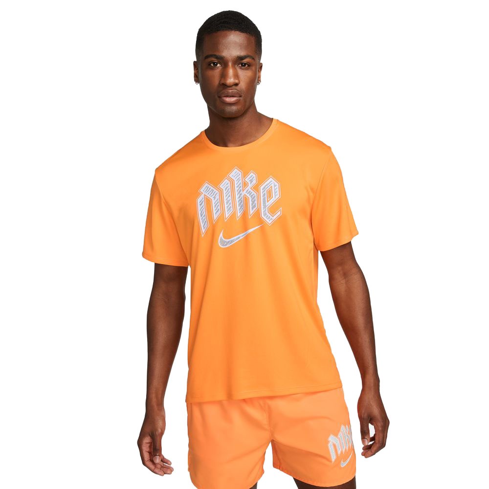 Nike Maglia Running Division Miler Arancio Reflective Uomo XL