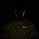 Nike T-Shirt Running Df Miler Dye Opti Giallo Reflective Argento Uomo