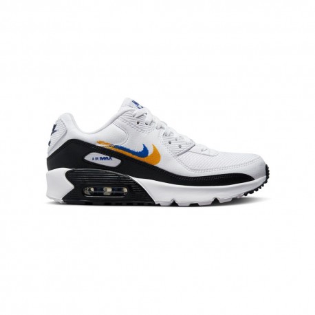 Nike Air Max 90 Gs Nn Gs Bianco Arancio Nero - Sneakers Bambino