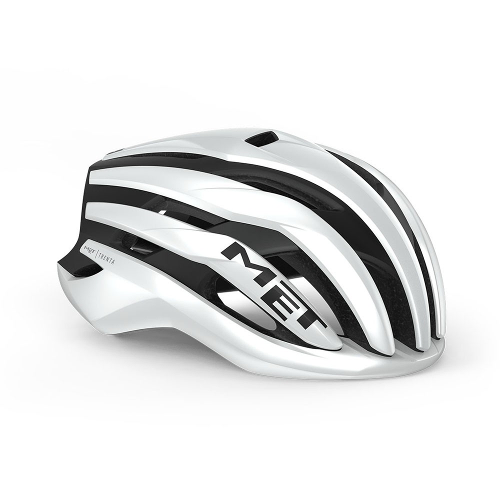 Image of Met Casco Bici Trenta Mips Bianco Nero Opaco Lucido Uomo S