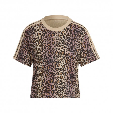 ADIDAS Originals T-Shirt Leo Marrone Donna