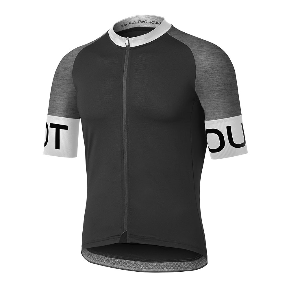 Image of Dotout Maglia Ciclismo Pure Black-Melange Dark Grey Uomo XL