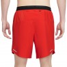 Nike Pantaloncini Running Stride Ek 7" Chile Rosso Nero Reflective Argento Uomo