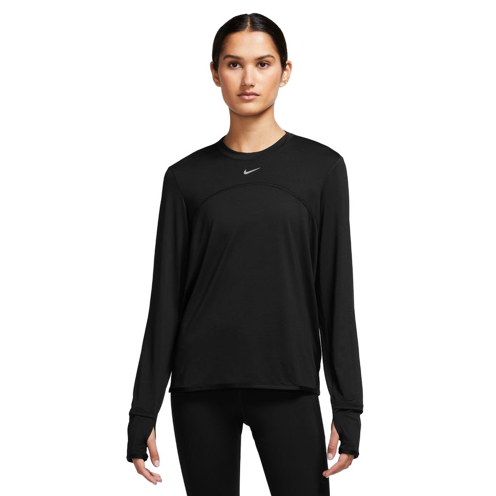 Nike Maglia Running Ml Element Crew Nero Donna L