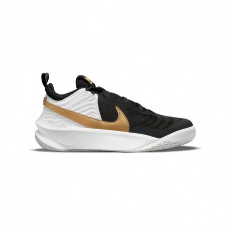 Nike Team Hustle 10 Gs Nero Oro - Scarpe Basket Bambino