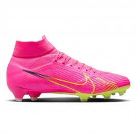 Nike Zoom Mercurial Superfly 9 Pro Fg Fucsia Lime - Scarpe Da Calcio Uomo