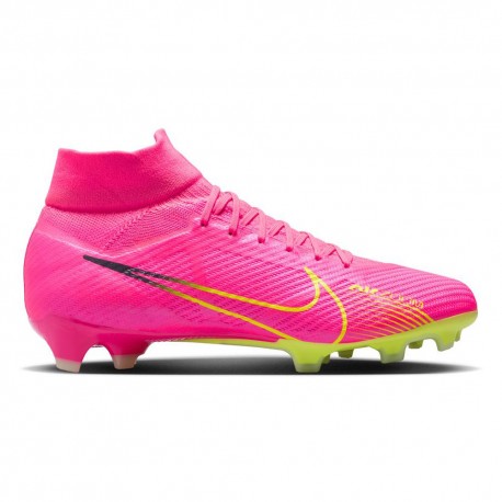 Nike Zoom Mercurial Superfly 9 Pro Fg Fucsia Lime - Scarpe Da Calcio Uomo