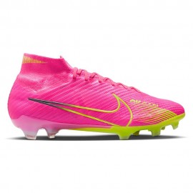 Nike Zoom Mercurial Superfly 9 Elite Fg Fucsia Lime - Scarpe Da Calcio Uomo
