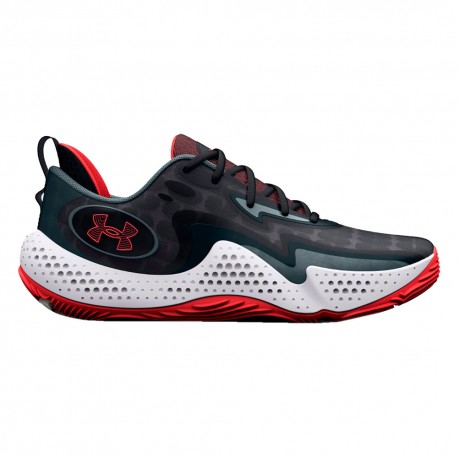 Under Armour Spawn 5 Nero Rosso - Scarpe Basket Uomo