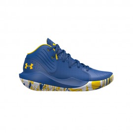 Under Armour Jet 21 Gs Blu Giallo - Scarpe Basket Bambino