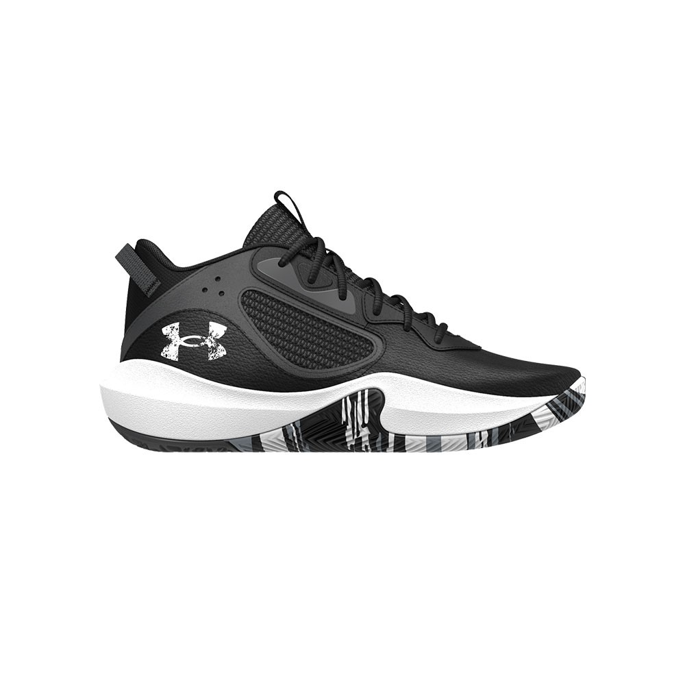 Under Armour Lockdown 6 Gs Nero Bianco - Scarpe Basket Bambino EUR 37,5 / US 5